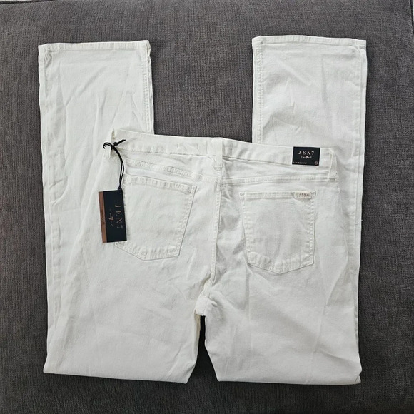 Jen7 by 7 For All Mankind Women's White High-Rise Slim-Fit Bootcut Jeans Size 16 - Picture 7 of 15